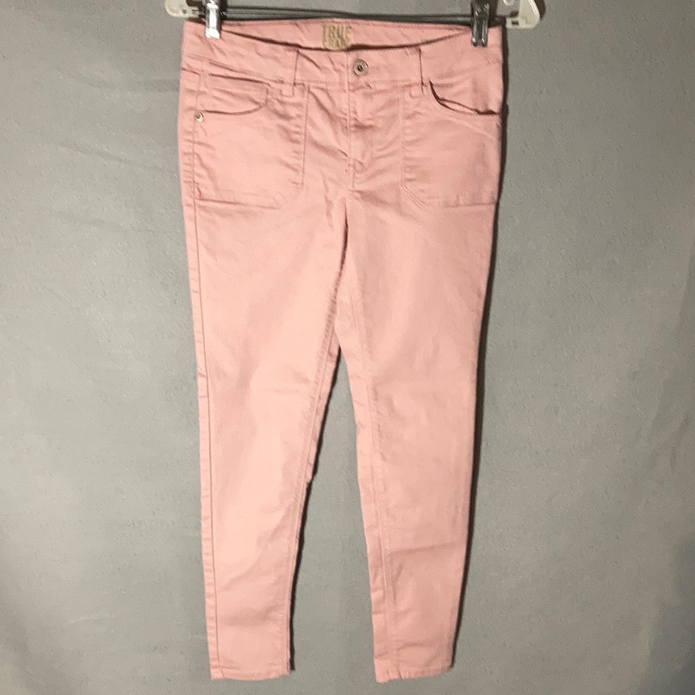 True Craft Pink denim skinny jeans Sz 14